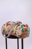 White Floral Upcycled Patchwork Duffel Bag