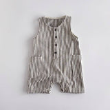 Striped Sleeveless Romper