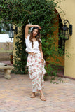 White Floral Ruffle Skirt