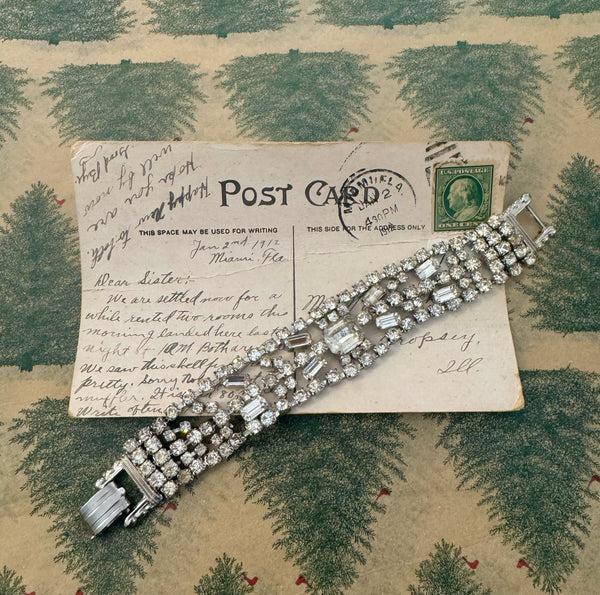 Vintage Rhinestone Bracelet.