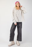 Flower patch terry pullover