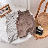 Striped Sleeveless Romper