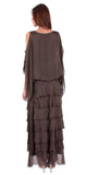 Silk Maxi Length Ruffle Skirt