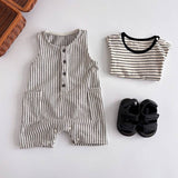 Striped Sleeveless Romper