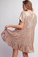 Tiered Sequin Dress