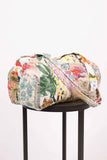 White Floral Upcycled Patchwork Duffel Bag
