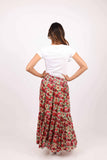 Red Daisy Maxi Skirt