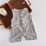Striped Sleeveless Romper