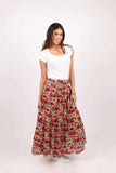 Red Daisy Maxi Skirt