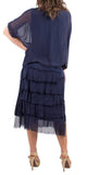 Scoop Neck Maxi Ruffle Dress