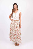 White Floral Ruffle Skirt