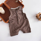 Striped Sleeveless Romper