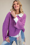 3/4 sleeve knit sweater
