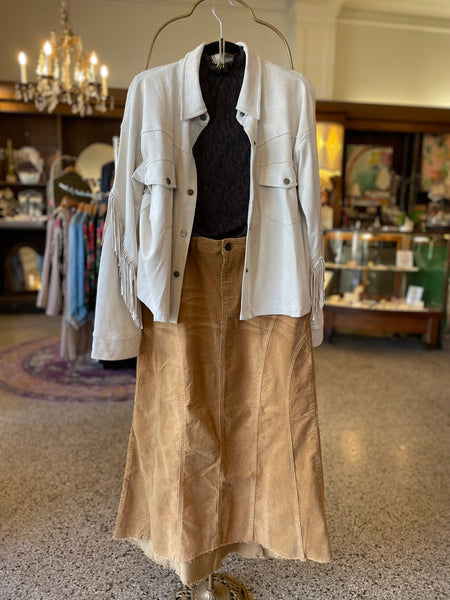 Stretch Corduroy Skirt