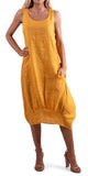 Pure Linen Sleeveless Dress