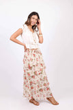 White Floral Ruffle Skirt
