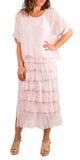 Scoop Neck Maxi Ruffle Dress