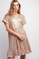 Tiered Sequin Dress