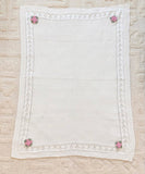 Knit Baby Blanket & Flower Rattle