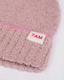 Fuzzy Beanie - Ash Rose