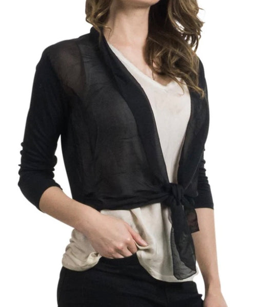 Silk Front Cardigan