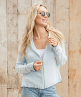 Tipped Zip Hoodie Sweater