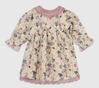 Floral Embroidered Baby Dress and Bloomers Set