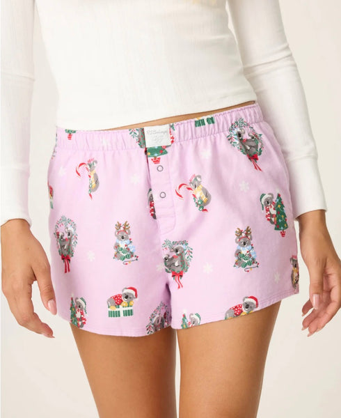 Koala Holiday Flannel PJ Shorts