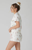 Floral Market Shorts/Shirt PJ Set