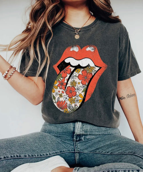 Retro Lips Rock & Roll Tee