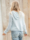 Tipped Zip Hoodie Sweater