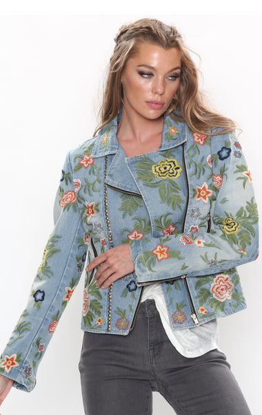 Lucinda Embroidered Denim Jacket