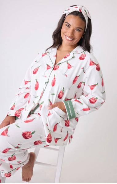 Cranberries and Cocktails Flannel PJ Set