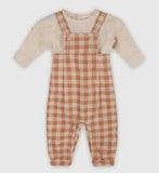 Gingham Overall and Shirt Baby Set