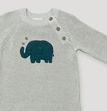 Knit Elephant Baby Jumpsuit