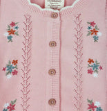 Bouquet Embroidered Baby Cardigan