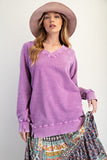Double V neck pullover