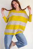 Striped knit sweater