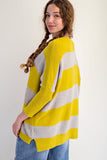 Striped knit sweater
