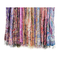 Embroidered Jewel-Tone Scarves