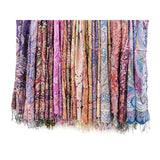 Embroidered Jewel-Tone Scarves