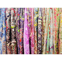 Embroidered Jewel-Tone Scarves