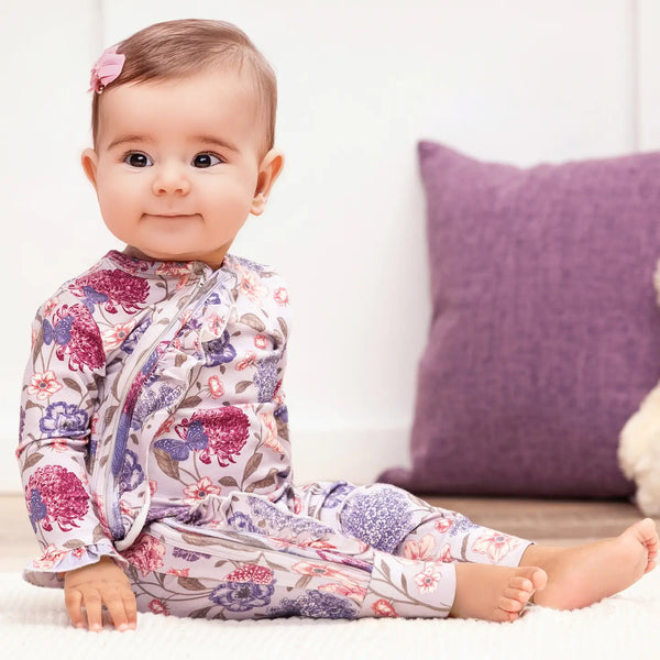 Vintage Bloom Ruffle Romper