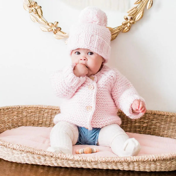 Blush Knit Baby Cardigan