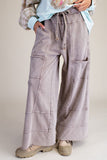 Mineral Washed Terry Knit Pants