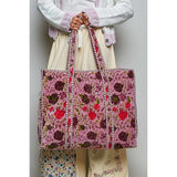 Botanical Velvet Quilted Tote Bag
