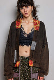 Patchwork Ribbed Cardigan