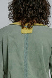 Lace Trim Rib Knit Top