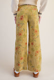 Floral Printed Corduroy Pants