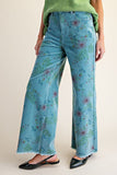 Floral Printed Corduroy Pants